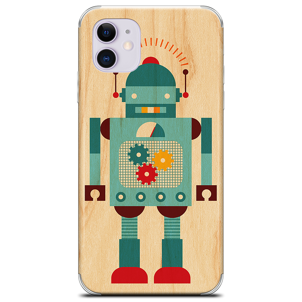 Blue Robot iPhone Skin