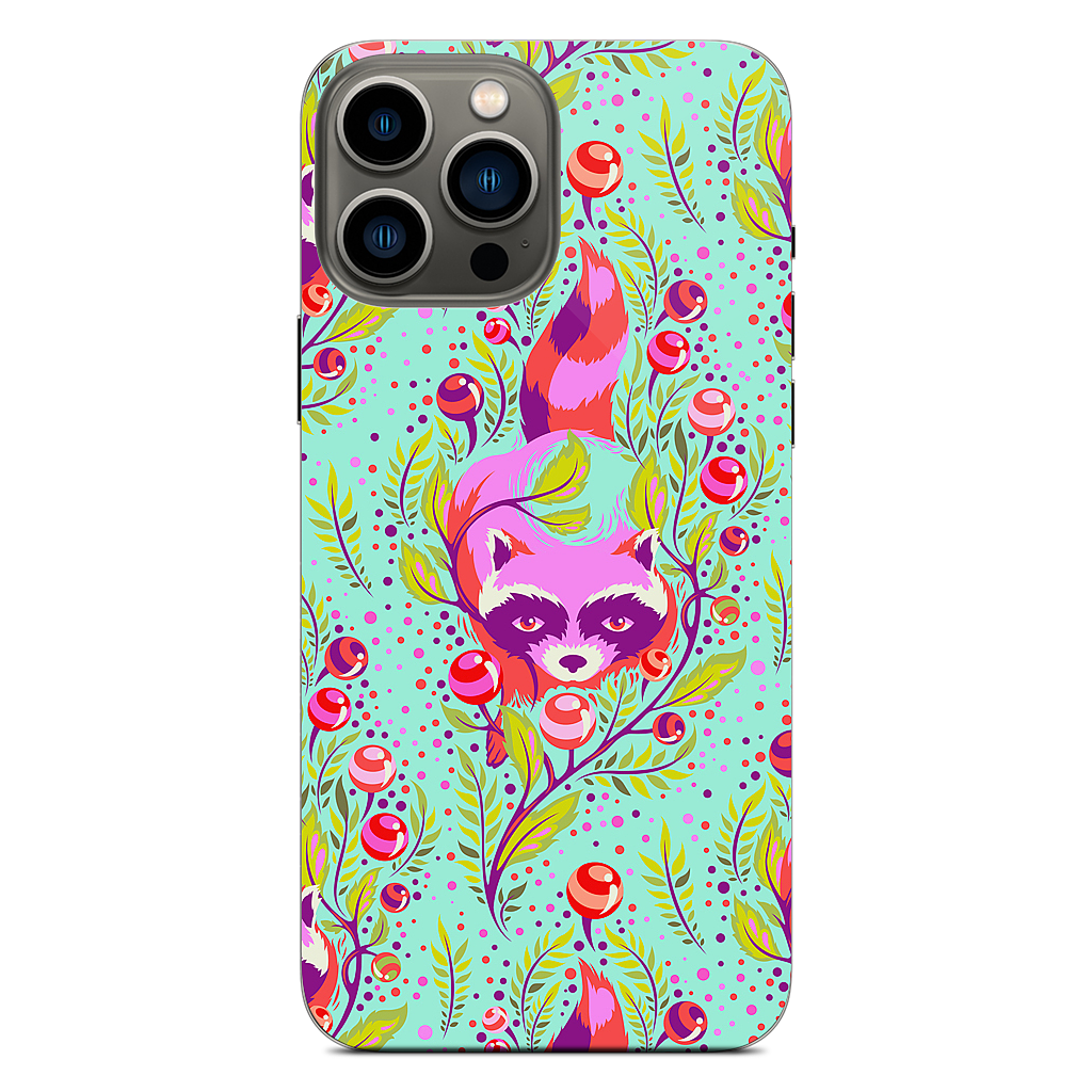 Raccoon Poppy iPhone Skin