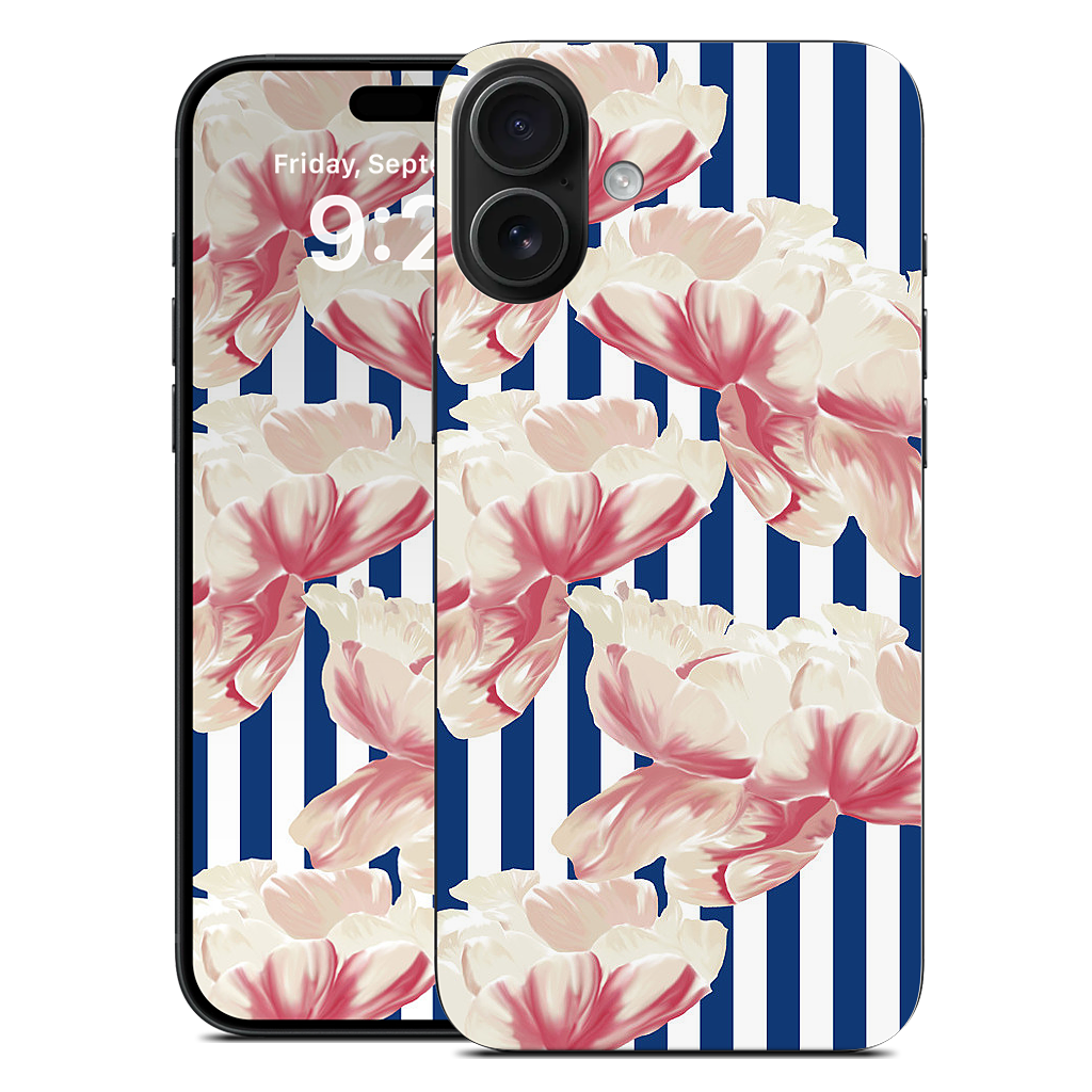 Stripe Floral iPhone Skin