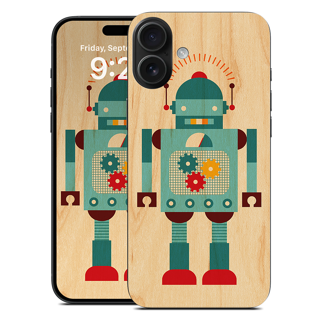 Blue Robot iPhone Skin