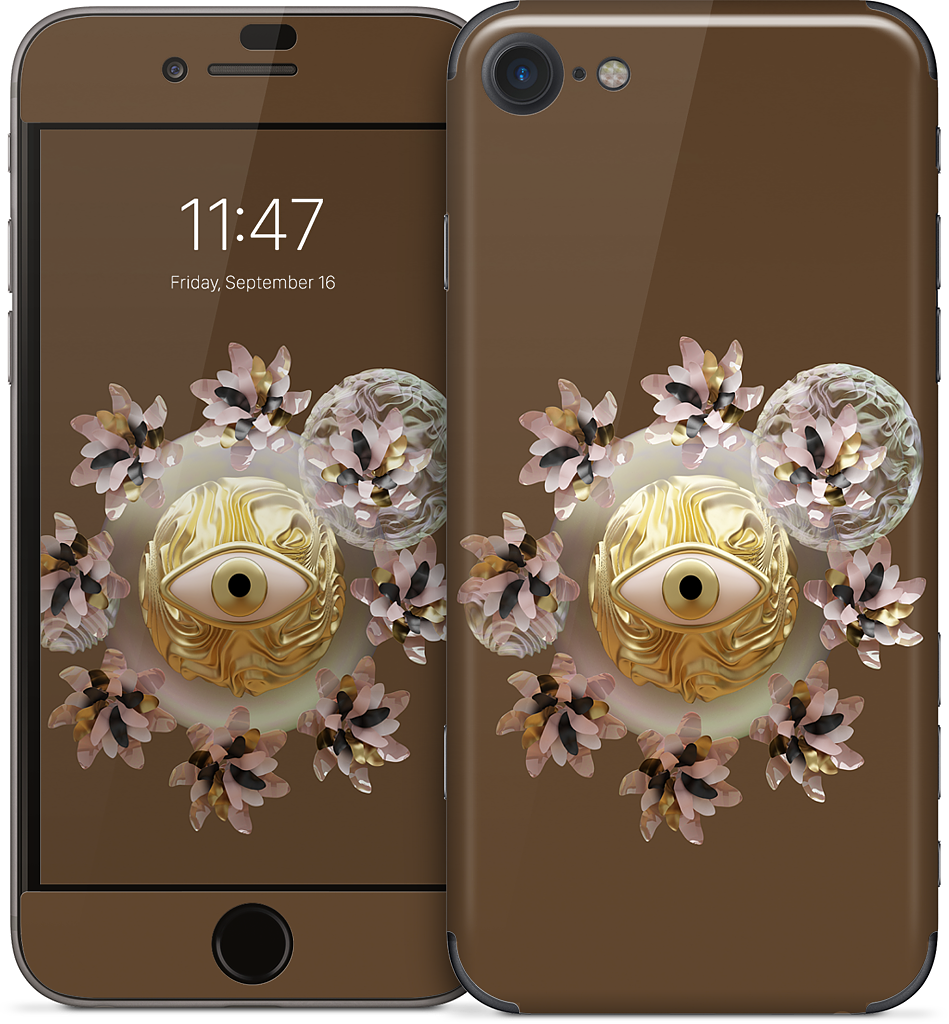 Golden Flowers iPhone Skin