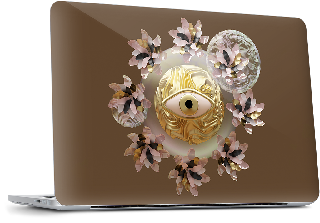 Golden Flowers Dell Laptop Skin