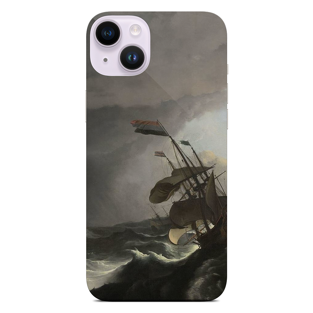 Warships During a Storm iPhone Skin