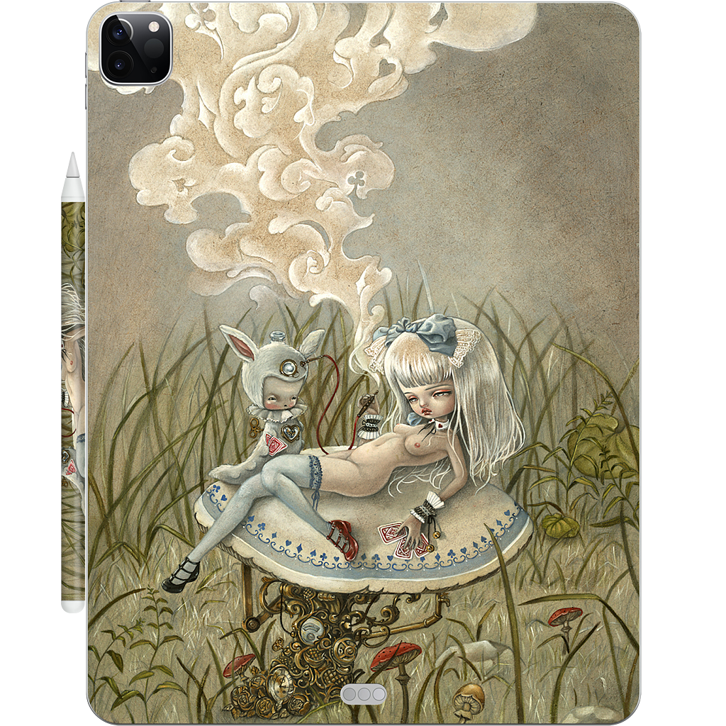 Alice and the Caterpillar iPad Skin