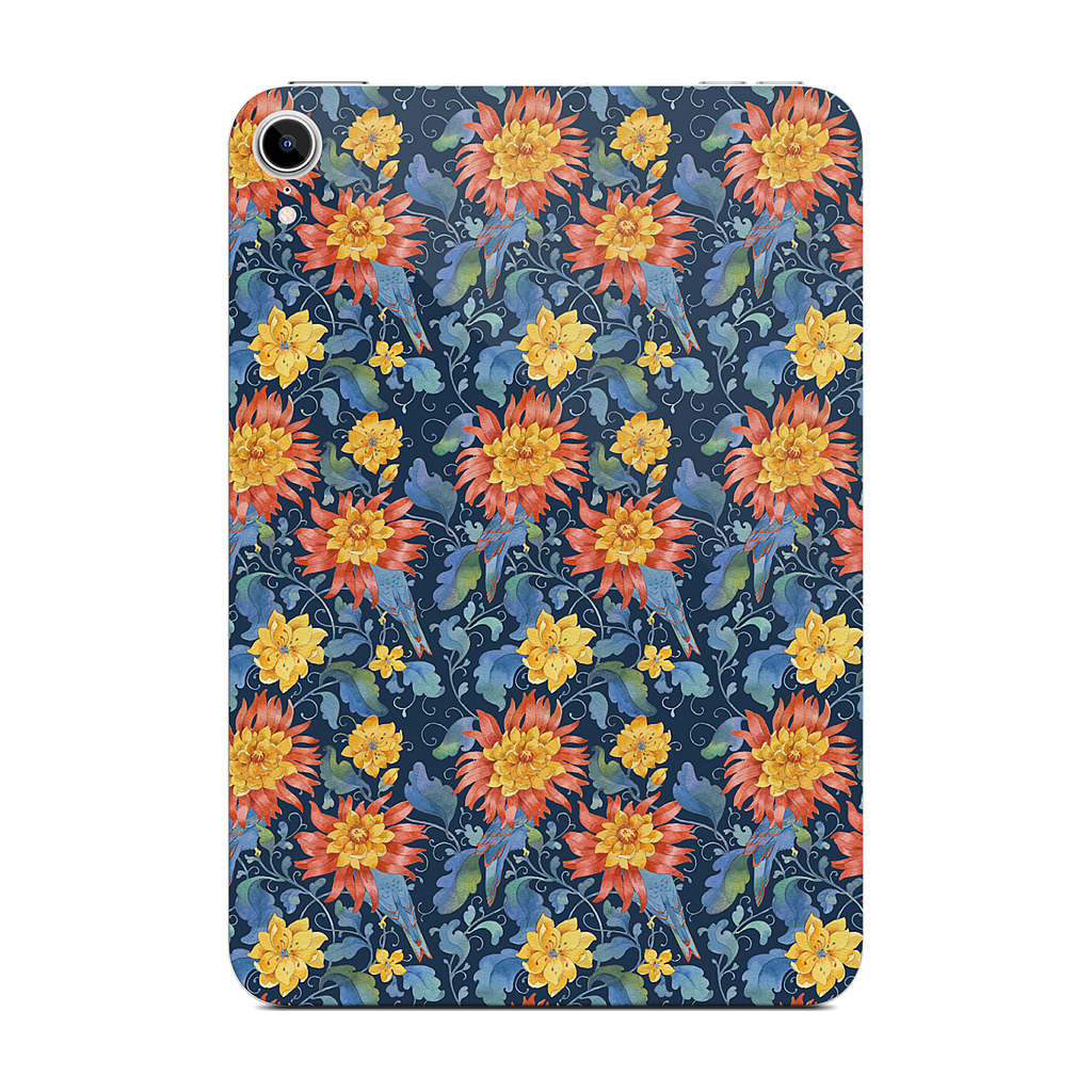 Blue Bird Pattern iPad Skin