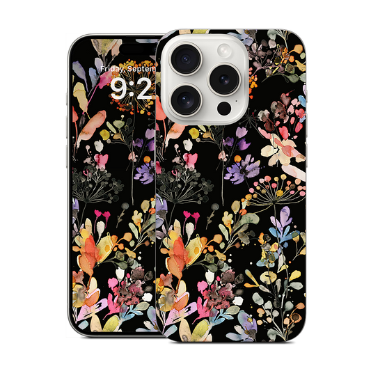 Wild Grasses (Black) iPhone Skin