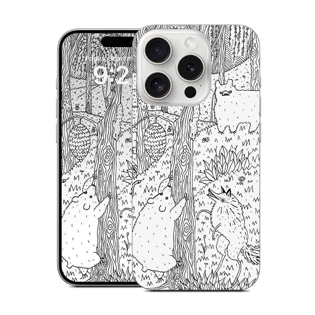 Diurnal Animals of the Forest iPhone Skin