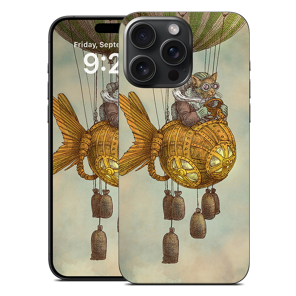 Around The World In A GoldfishFlyer iPhone Skin