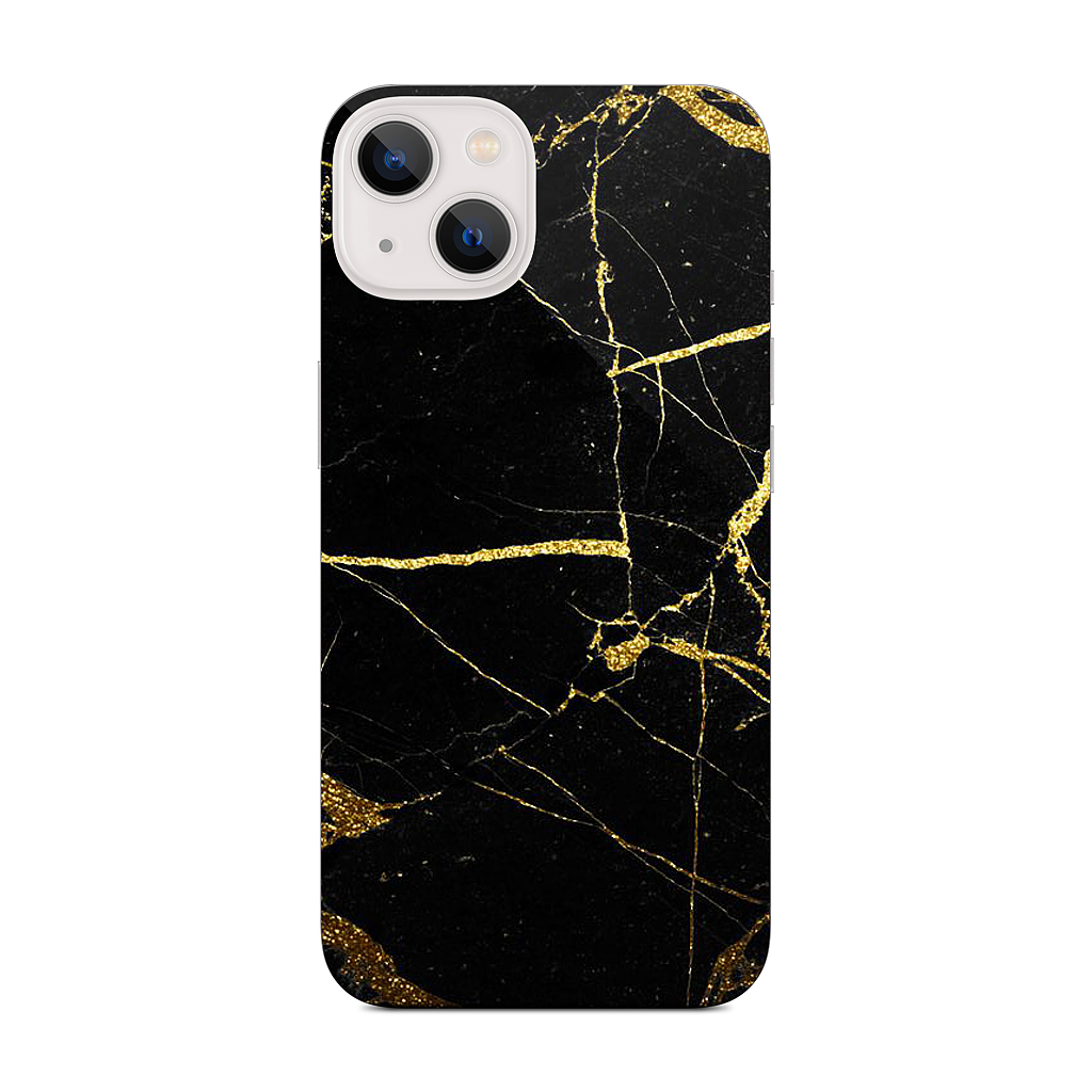 Black and Gold Marble iPhone Skin