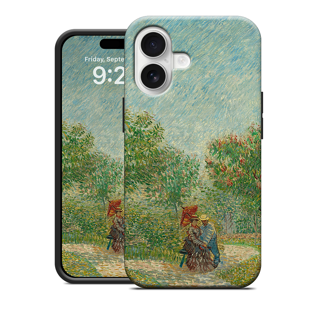 Garden with Courting Couples iPhone Case