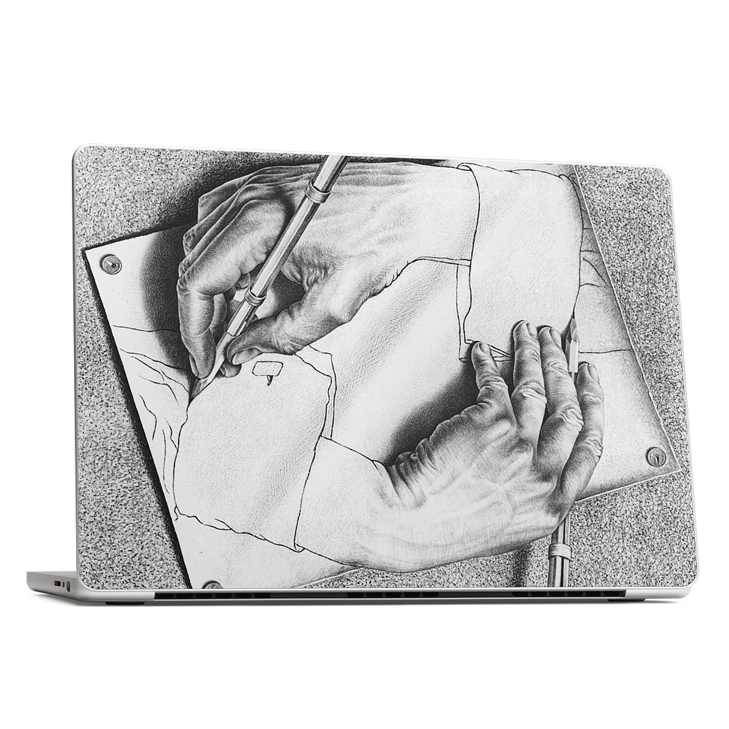 Drawing Hands MacBook Skin