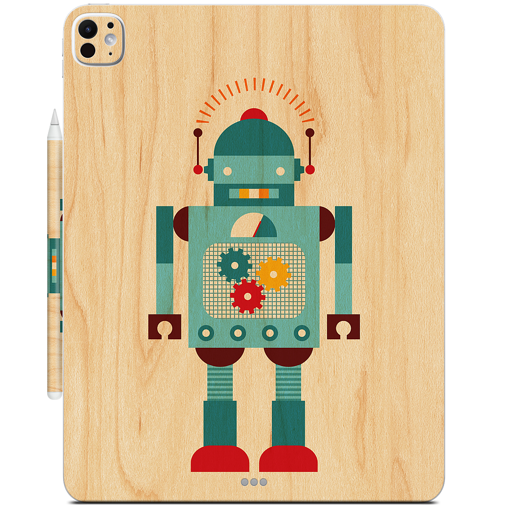 Blue Robot iPad Skin