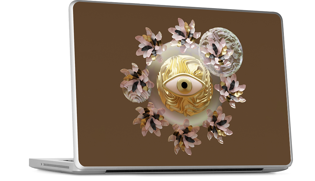 Golden Flowers MacBook Skin