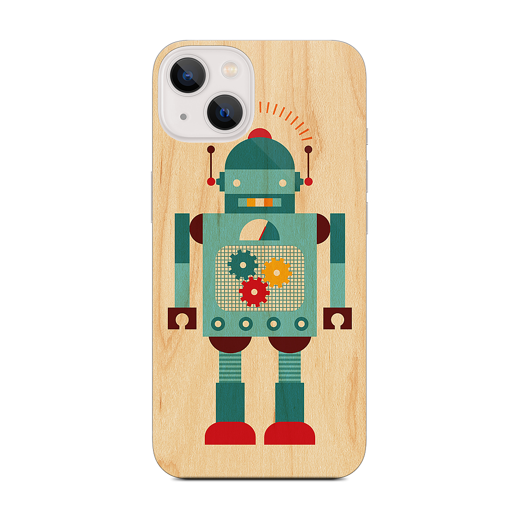 Blue Robot iPhone Skin