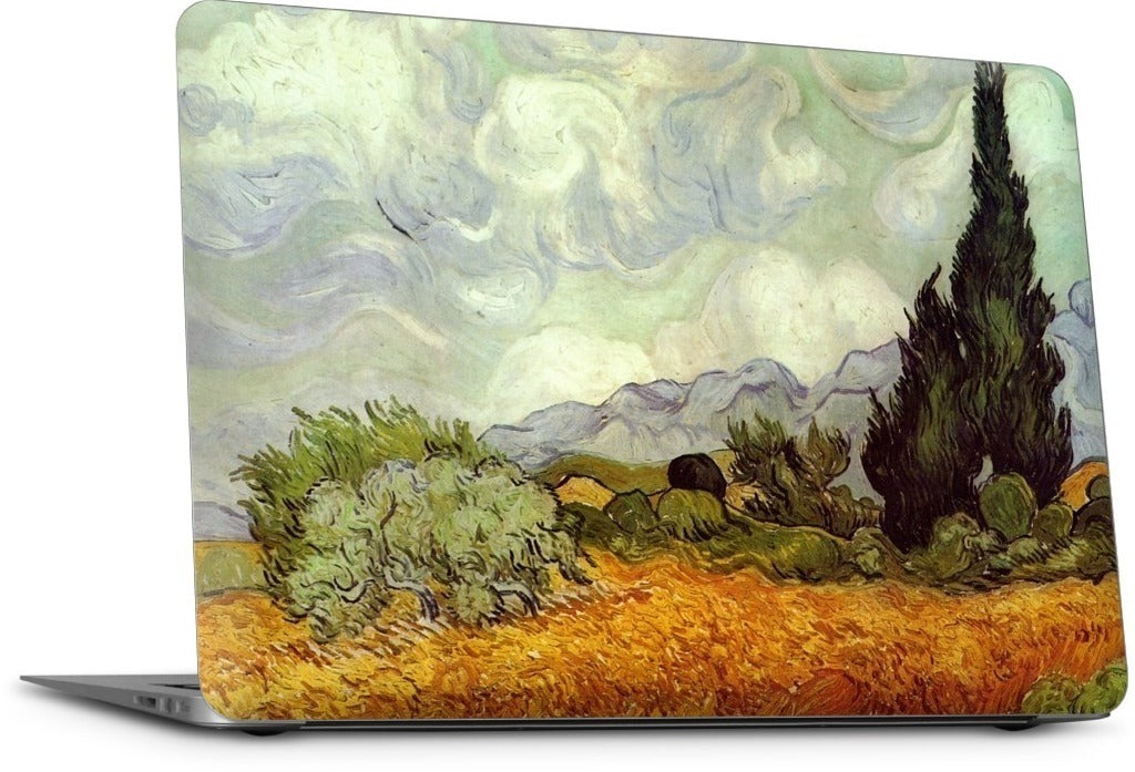 A Wheatfield with Cypresses MacBook Skin