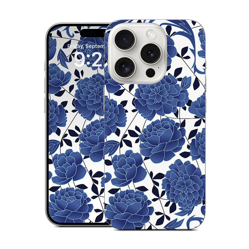 Blue flowers iPhone Skin