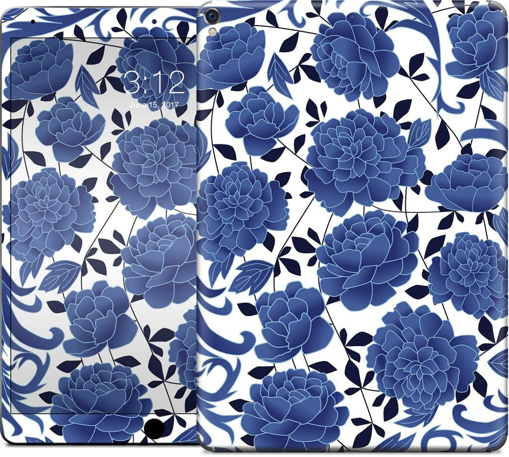 Blue flowers iPad Skin