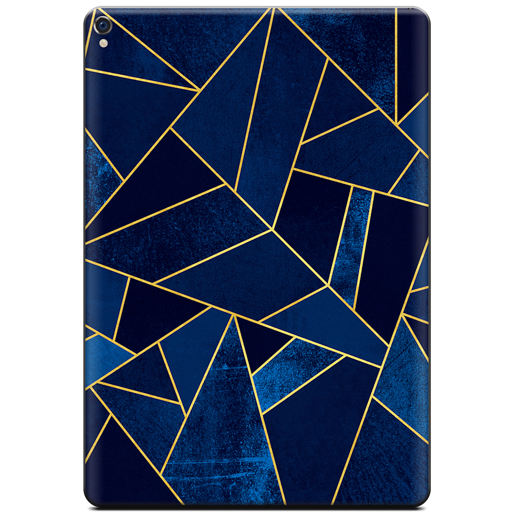 Blue Stone / Gold Lines iPad Skin