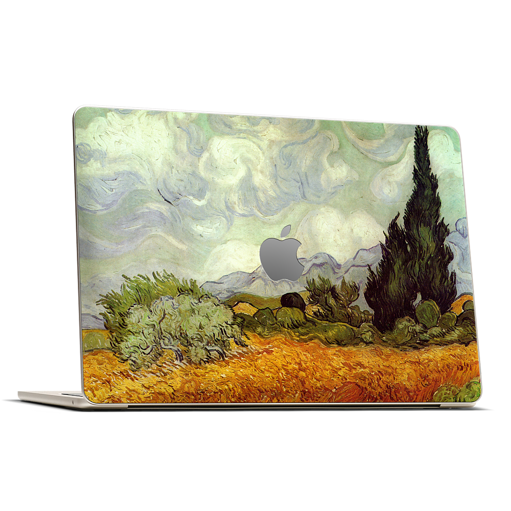 A Wheatfield with Cypresses MacBook Skin