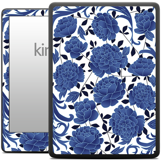 Blue Flowers Kindle Skin