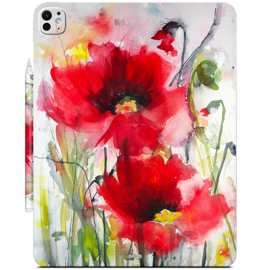 Red Poppies iPad Skin