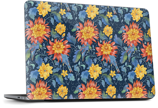 Blue Bird Pattern Dell Laptop Skin