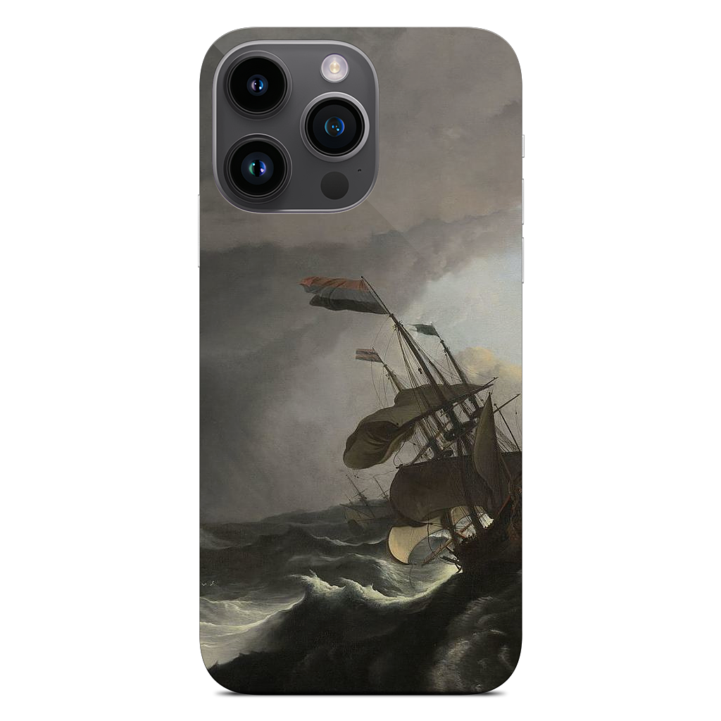 Warships During a Storm iPhone Skin