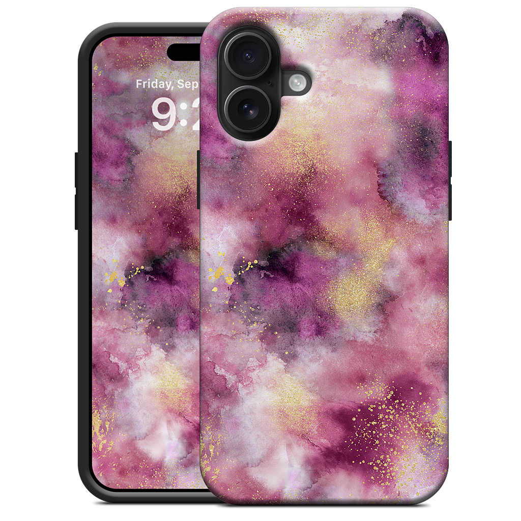 Watercolor Marble Pink Gold iPhone Case