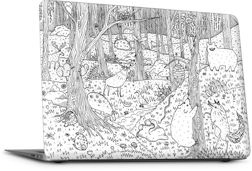 Diurnal Animals of the Forest MacBook Skin