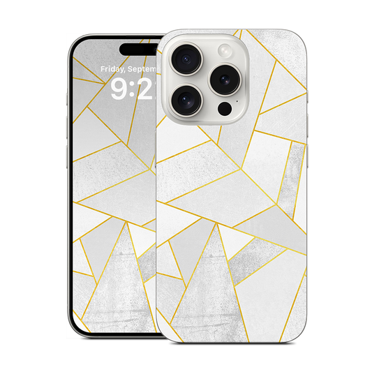 White Stone / Golden Lines iPhone Skin