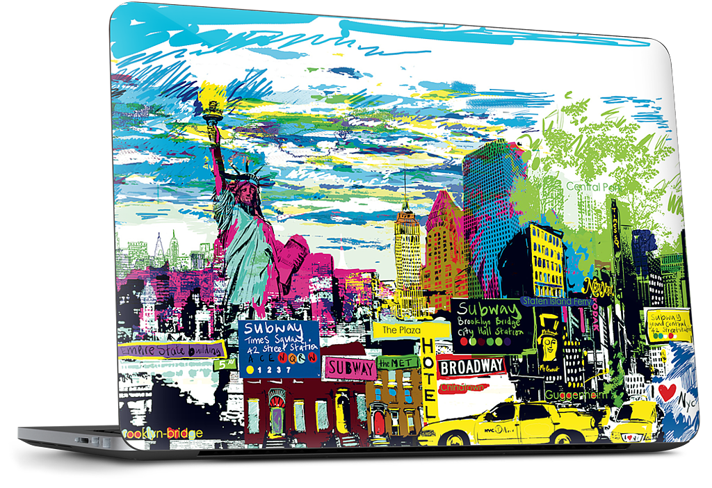 New York Skyline Dell Laptop Skin