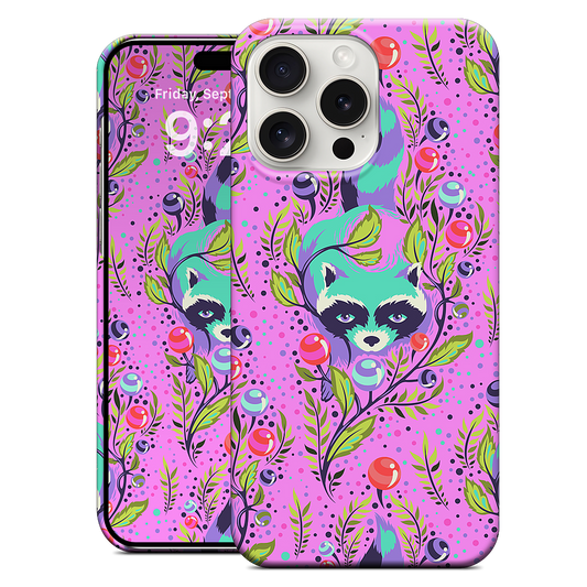 Raccoon Fuchsia iPhone Case