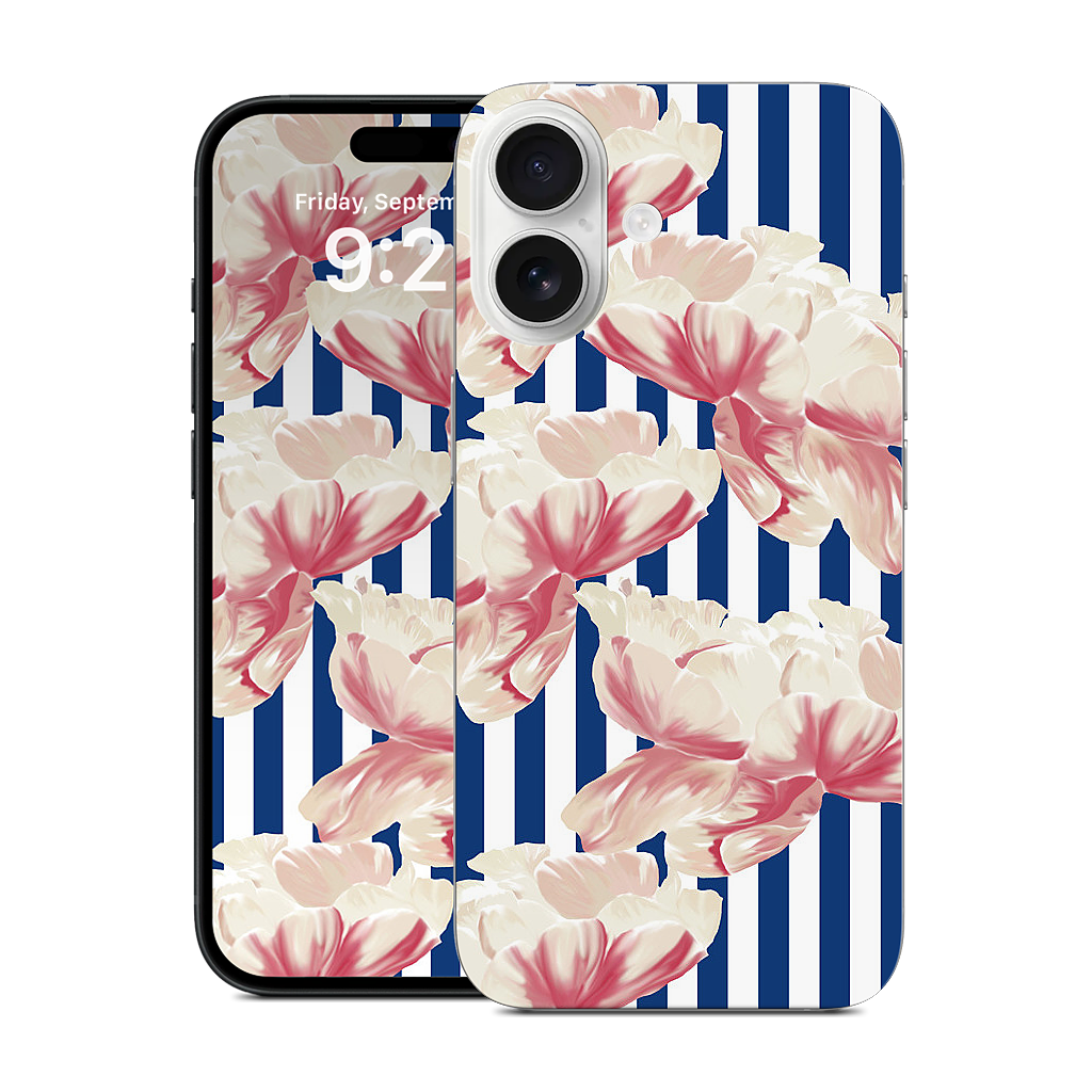 Stripe Floral iPhone Skin