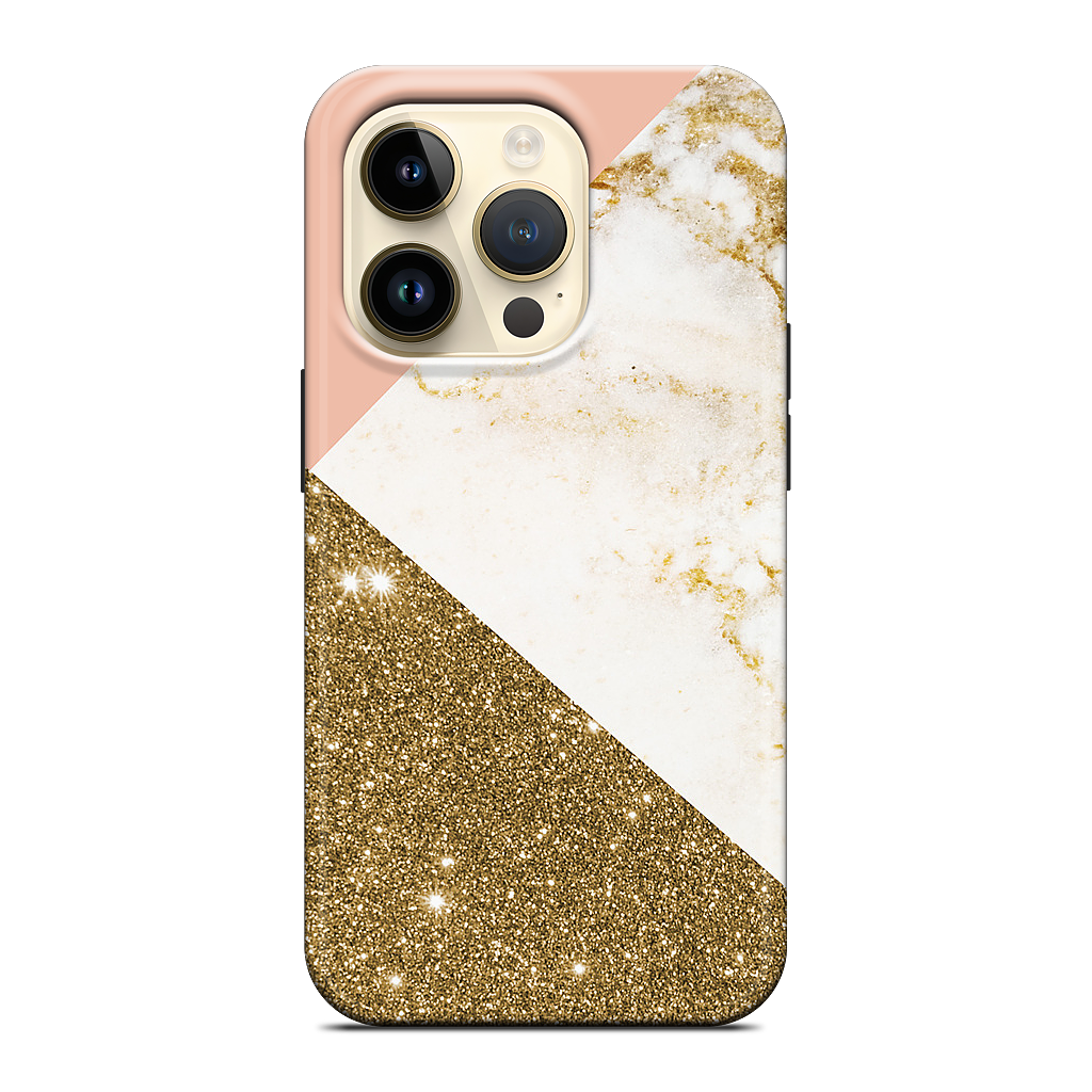 Gold Marble Collage  iPhone Case