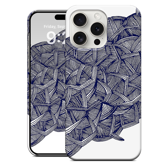 blue lines iPhone Case