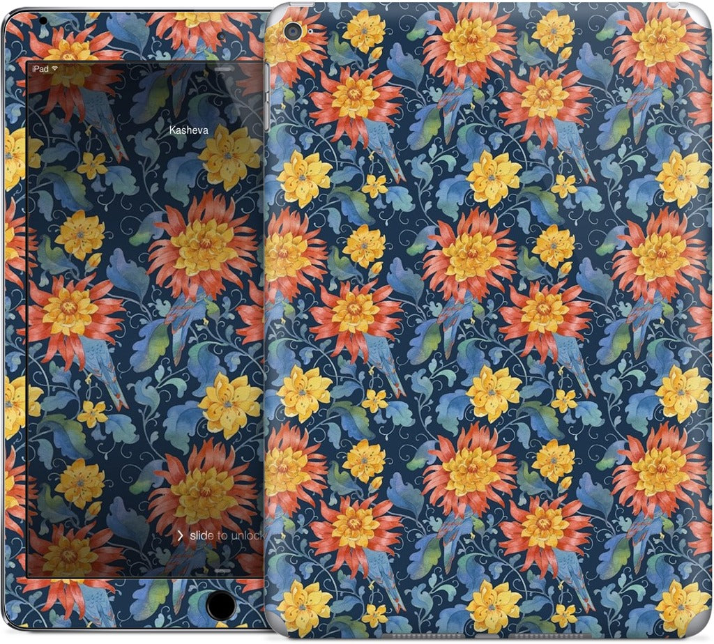 Blue Bird Pattern iPad Skin