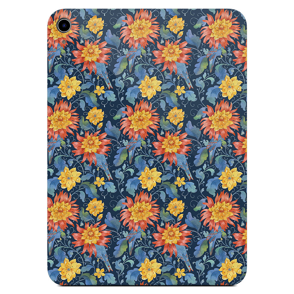 Blue Bird Pattern iPad Skin