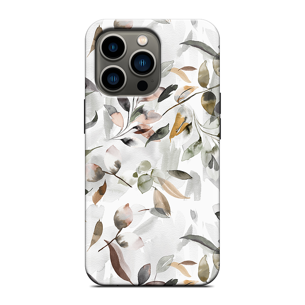 Watercolor Leaves Green iPhone Case