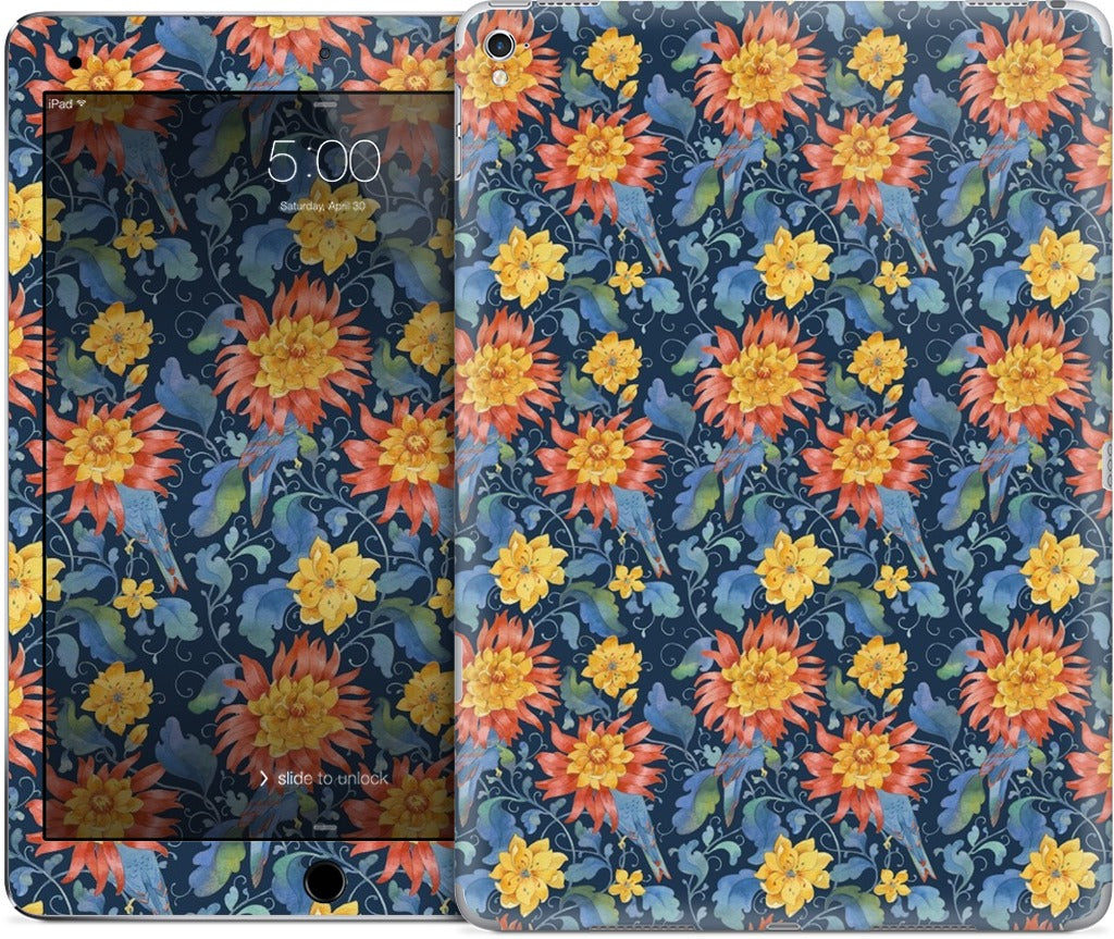 Blue Bird Pattern iPad Skin