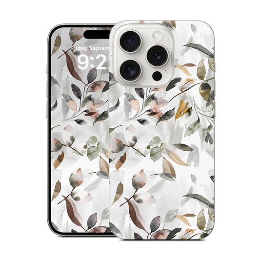 Watercolor Leaves Green iPhone Skin