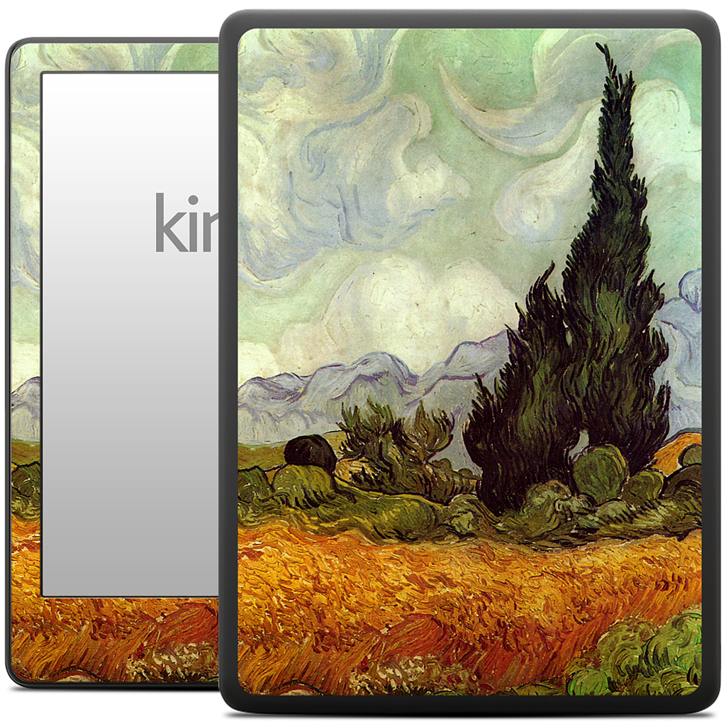 A Wheatfield with Cypresses Kindle Skin