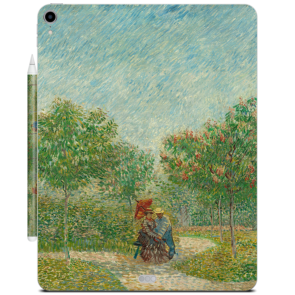 Garden with Courting Couples iPad Skin