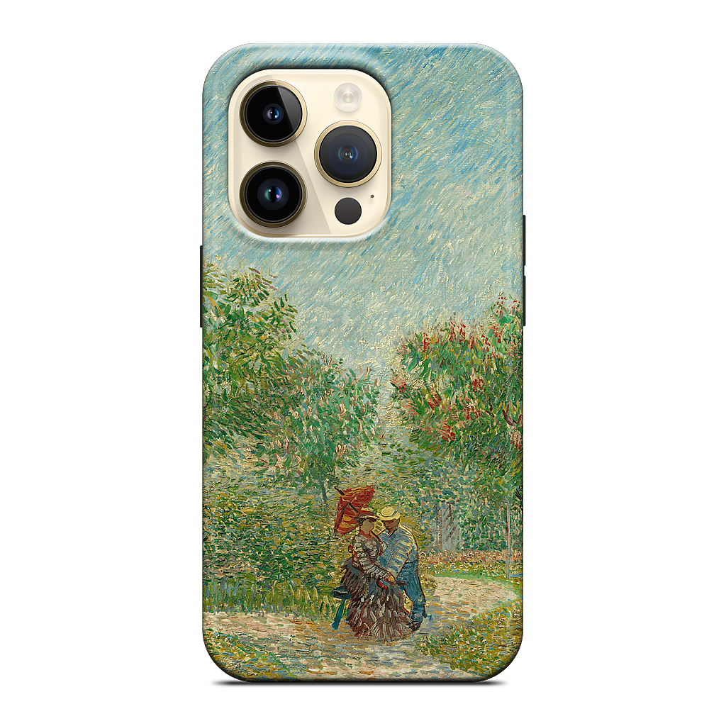 Garden with Courting Couples iPhone Case