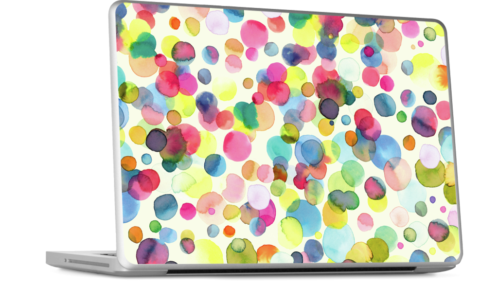 Watercolor Colorful Drops MacBook Skin