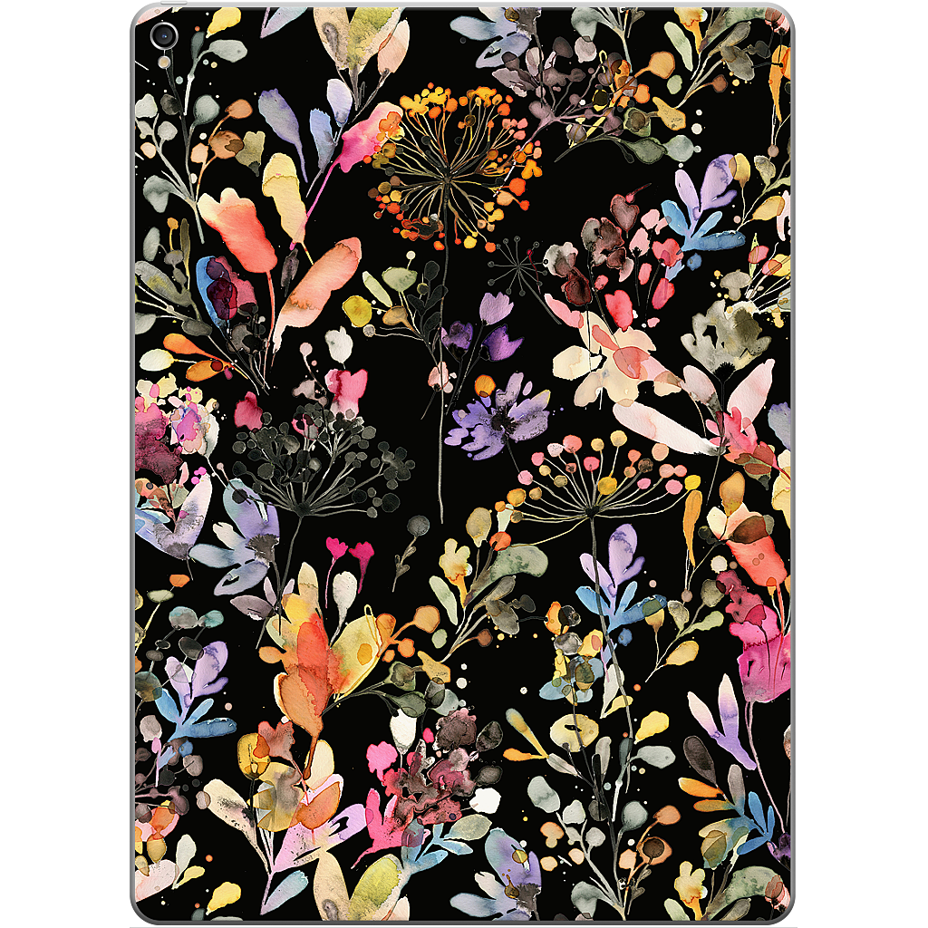 Wild Grasses (Black) iPad Skin