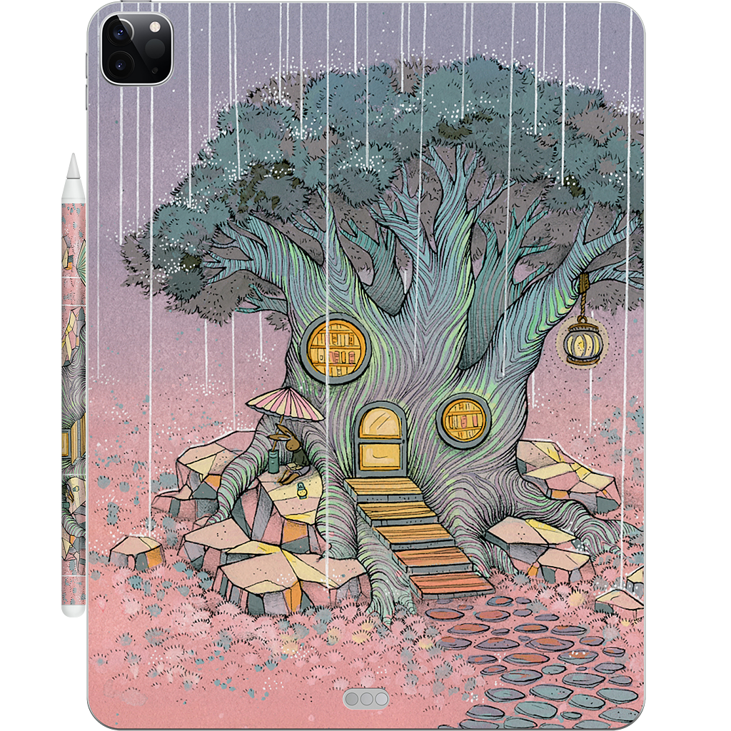 Rainy Day In The Library iPad Skin