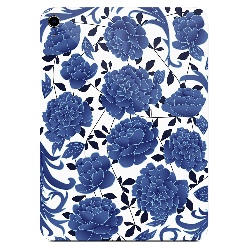 Blue flowers iPad Skin