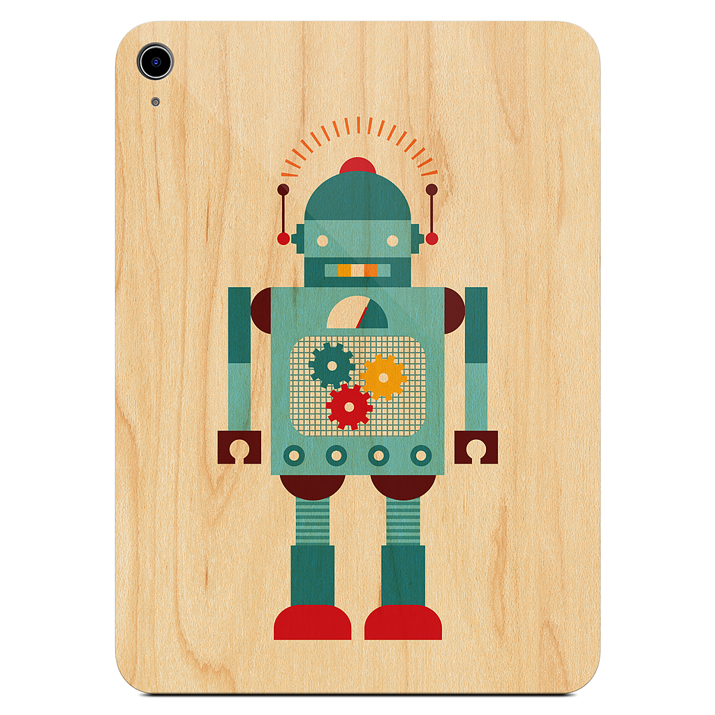 Blue Robot iPad Skin