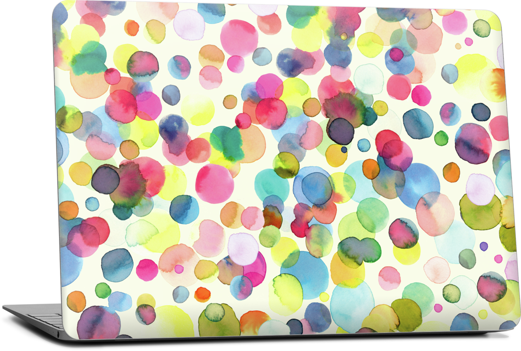 Watercolor Colorful Drops MacBook Skin