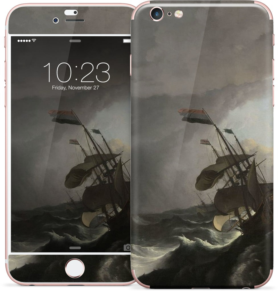 Warships During a Storm iPhone Skin